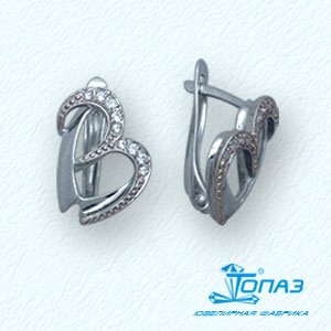 

Серьги с фианитами Линии Любви, Серьги Т30202922
