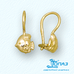 

Серьги из желтого золота Линии Любви, Серьги Т90002944