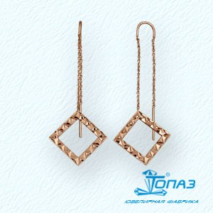 

Серьги из красного золота Линии Любви, Серьги Т10062845