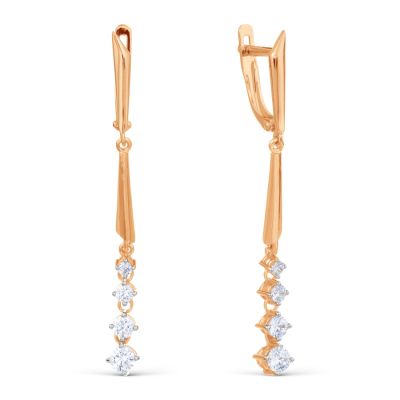 

Серьги с Swarovski Zirconia Линии Любви, Серьги Т142028816