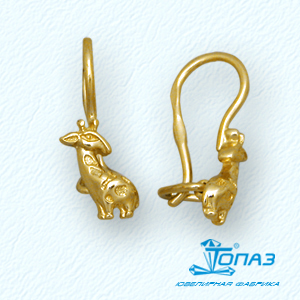 

Серьги из желтого золота Линии Любви, Серьги Т90002949