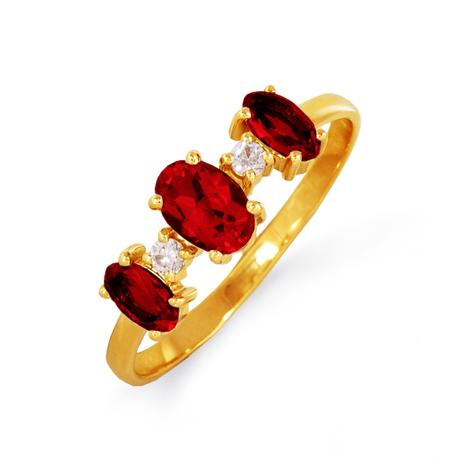 

Кольцо с гранатами и фианитами Линии Любви, Кольцо Т903012670