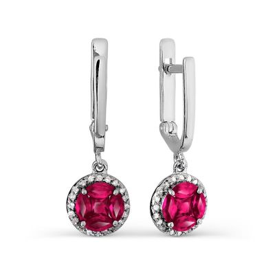 

Серьги с рубинами и бриллиантами Линии Любви, Серьги Т301027086-01