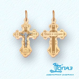 

Крестик из красного золота Линии Любви, Крестики Т13096152