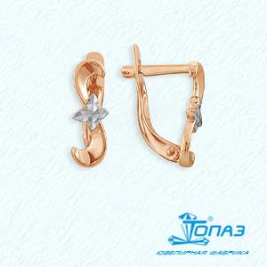 

Серьги из красного золота Линии Любви, Серьги Т140623196