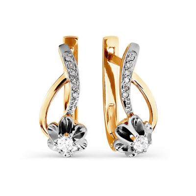 

Серьги с бриллиантами Линии Любви, Серьги Т131026378