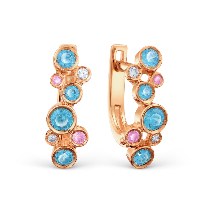 

Серьги с фианитами Линии Любви, Серьги Т102028344