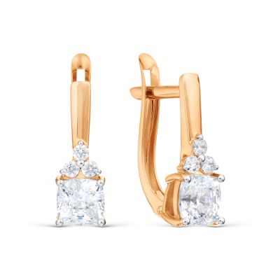

Серьги с Swarovski Zirconia Линии Любви, Серьги Т14202Б095
