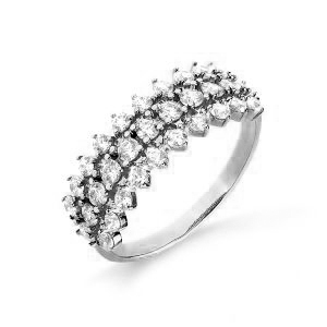 

Кольцо с Swarovski Zirconia Линии Любви, Кольцо Т302016139