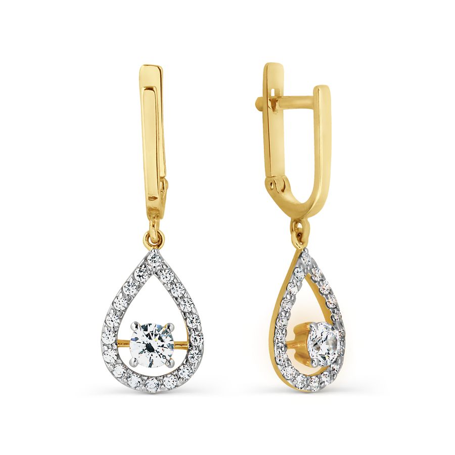 

Серьги с Swarovski Zirconia Линии Любви