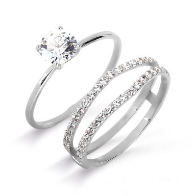 

Кольцо с Swarovski Zirconia Линии Любви, Кольцо Т307017154-1