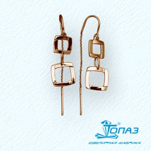 

Серьги из красного золота Линии Любви, Серьги Т10002746