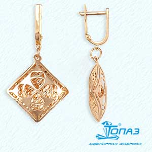 

Серьги из красного золота Линии Любви, Серьги Т110622902