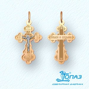 

Крестик из красного золота Линии Любви, Крестики Т13096008