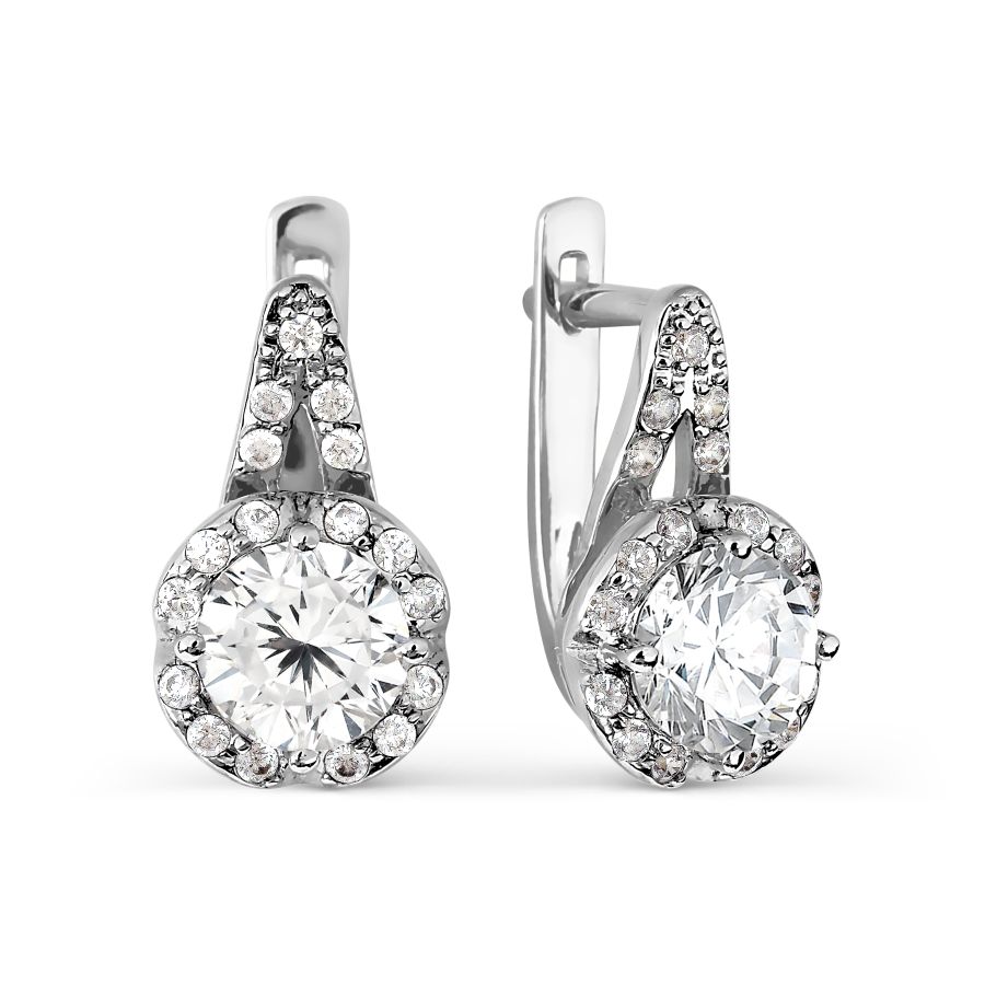 

Серьги с Swarovski Zirconia Линии Любви, Серьги Т307026953