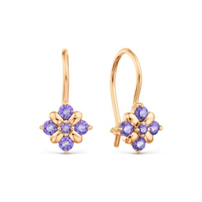 

Серьги с Swarovski Zirconia Линии Любви, Серьги Т10202Б229-01