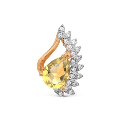 

Подвеска с цитрином и Swarovski Zirconia Линии Любви, Подвески и кулоны Т147035097