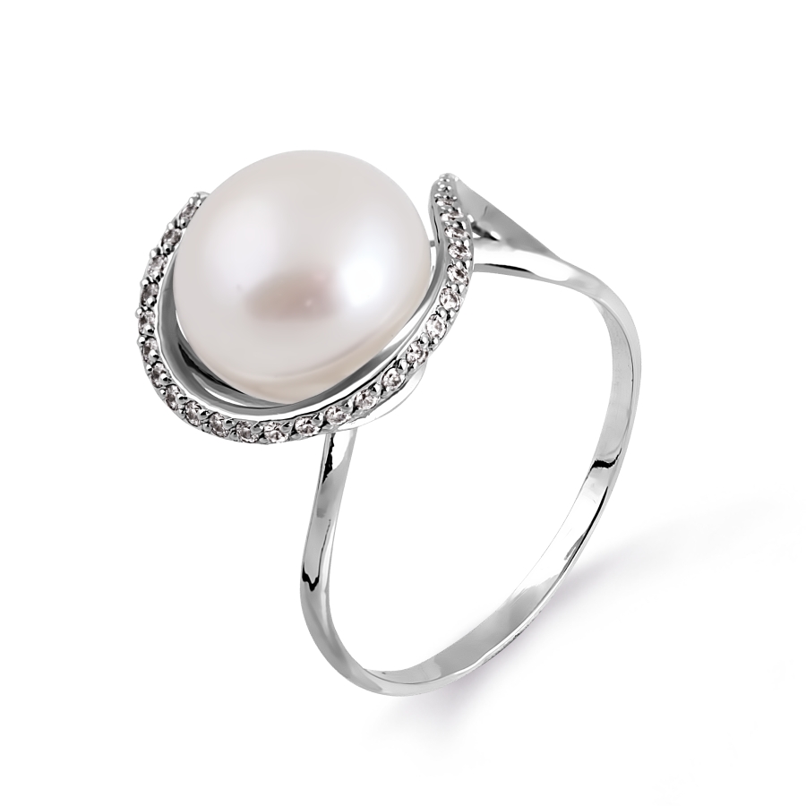 

Кольцо с жемчугом и фианитами Линии Любви, Кольцо Т308014499