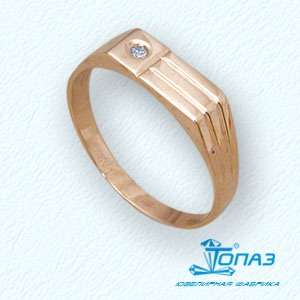 

Кольцо с фианитом Линии Любви, Кольцо 102048283