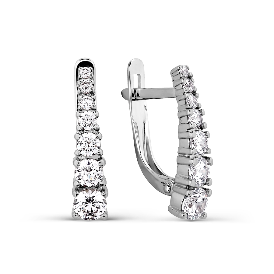 

Серьги с Swarovski Zirconia Линии Любви, Серьги Т307027497