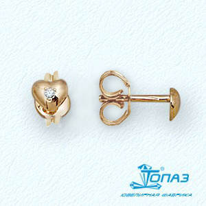 

Серьги с фианитами Линии Любви, Серьги Т10202605