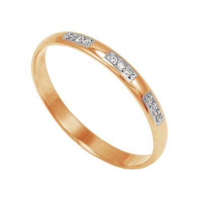 

Кольцо обручальное с бриллиантами Линии Любви, Кольцо Т141011437