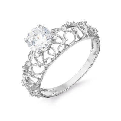 

Кольцо с топазом Swarovski и бриллиантами Линии Любви, Кольцо Т331017689
