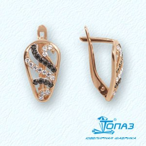 

Серьги с фианитами Линии Любви, Серьги Т142021096