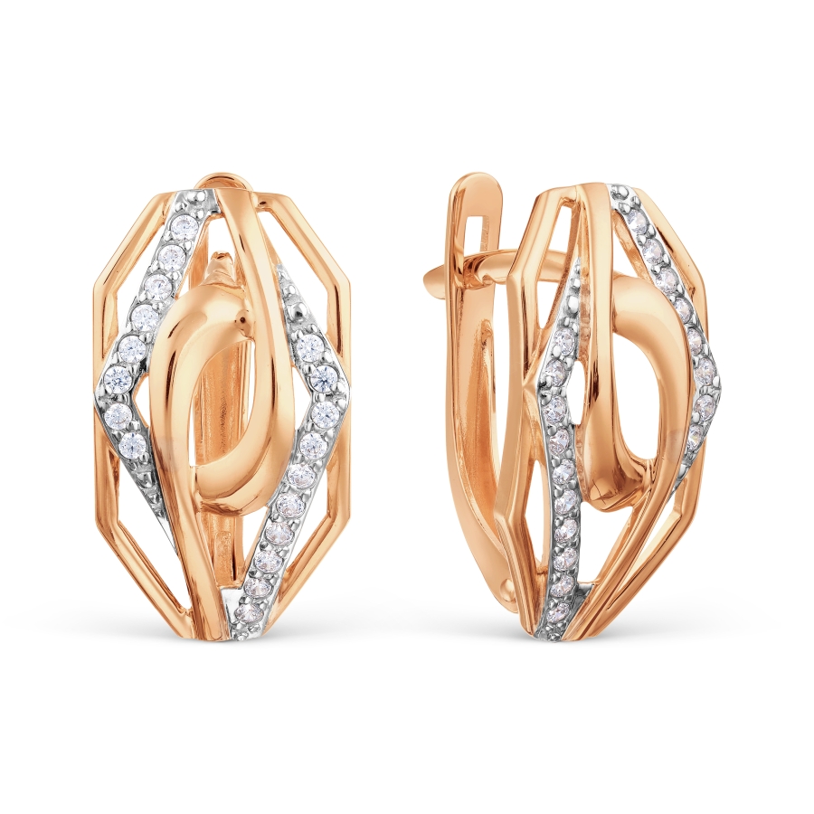 

Серьги с фианитами Линии Любви