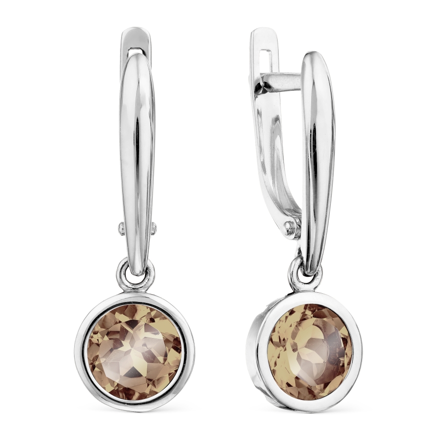 

Серьги с раухтопазами Линии Любви, Серьги Т301029293