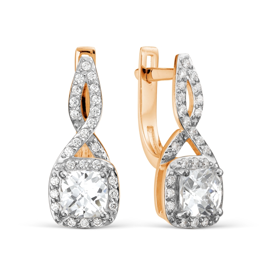 

Серьги с Swarovski Zirconia Линии Любви