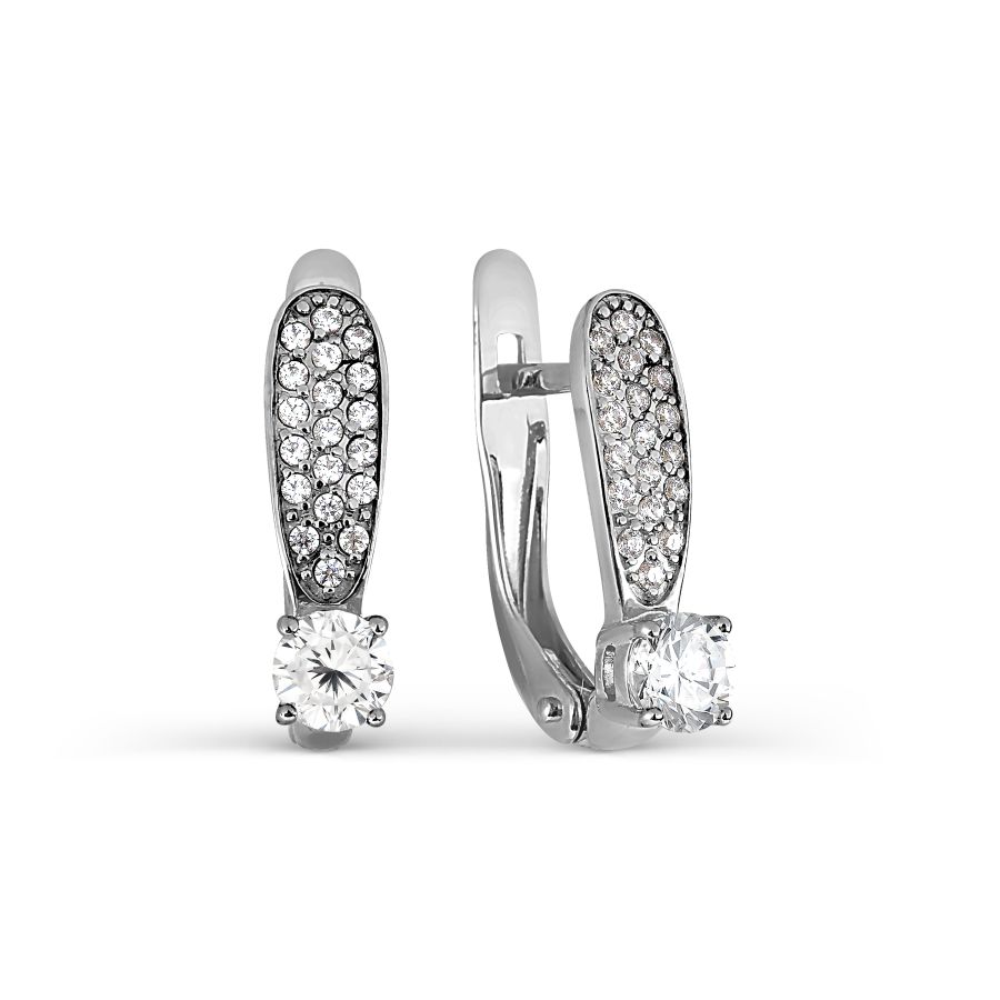 

Серьги с Swarovski Zirconia Линии Любви, Серьги Т307027130