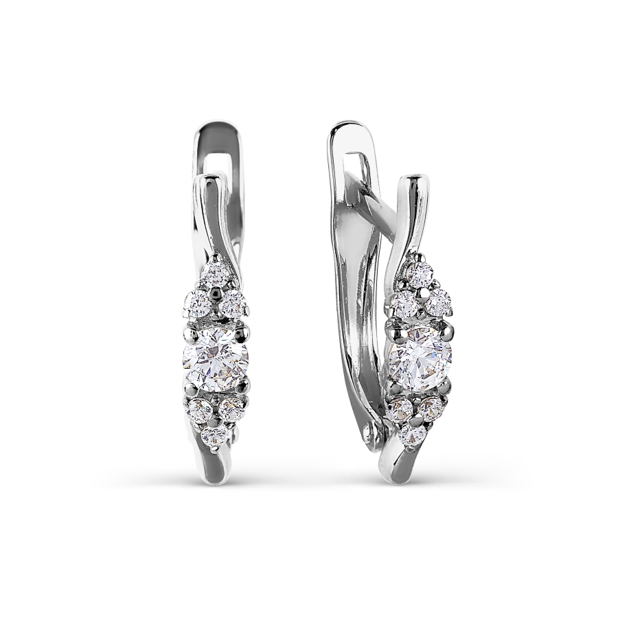 

Серьги с Swarovski Zirconia Линии Любви, Серьги Т307027354