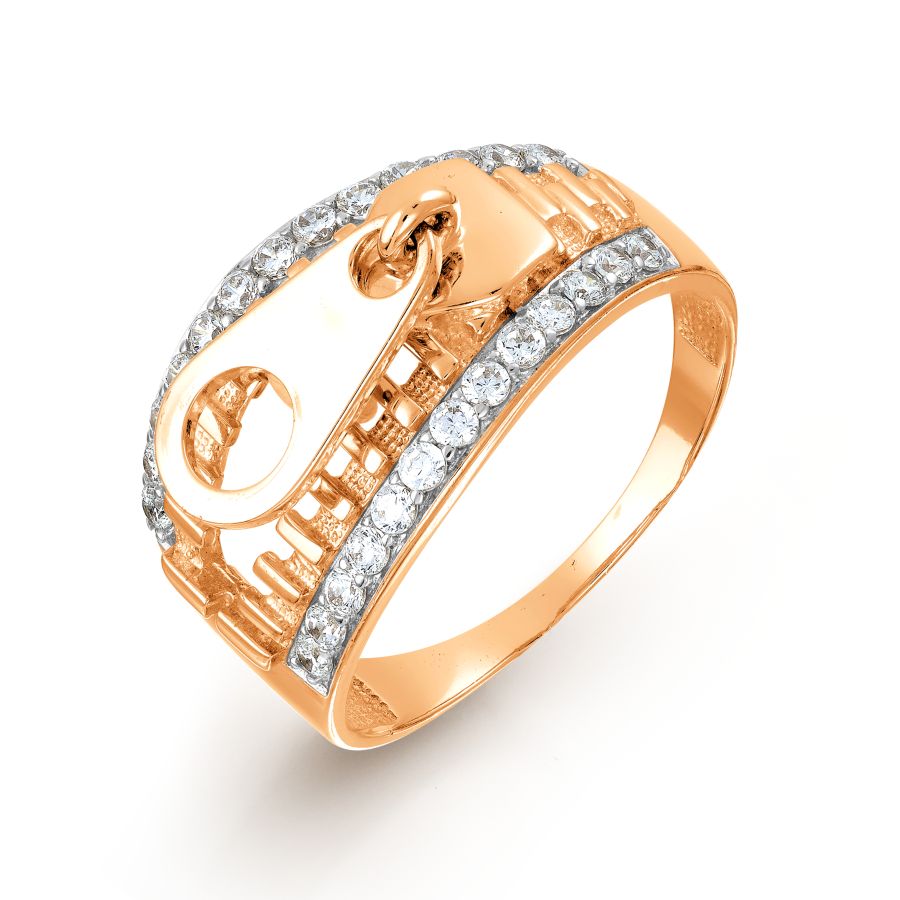 

Кольцо с фианитами Линии Любви