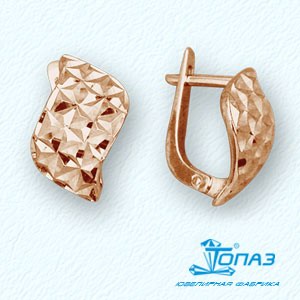 

Серьги из красного золота Линии Любви, Серьги Т10062707