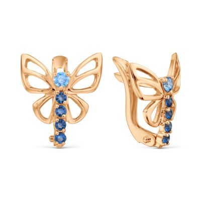 

Серьги с Swarovski Zirconia Линии Любви, Серьги Т10202Б231
