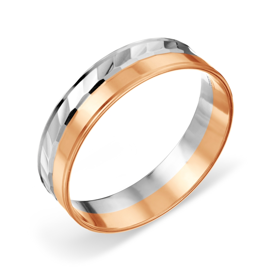 

Кольцо обручальное из разных цветов золота Линии Любви, Кольцо Т130619100