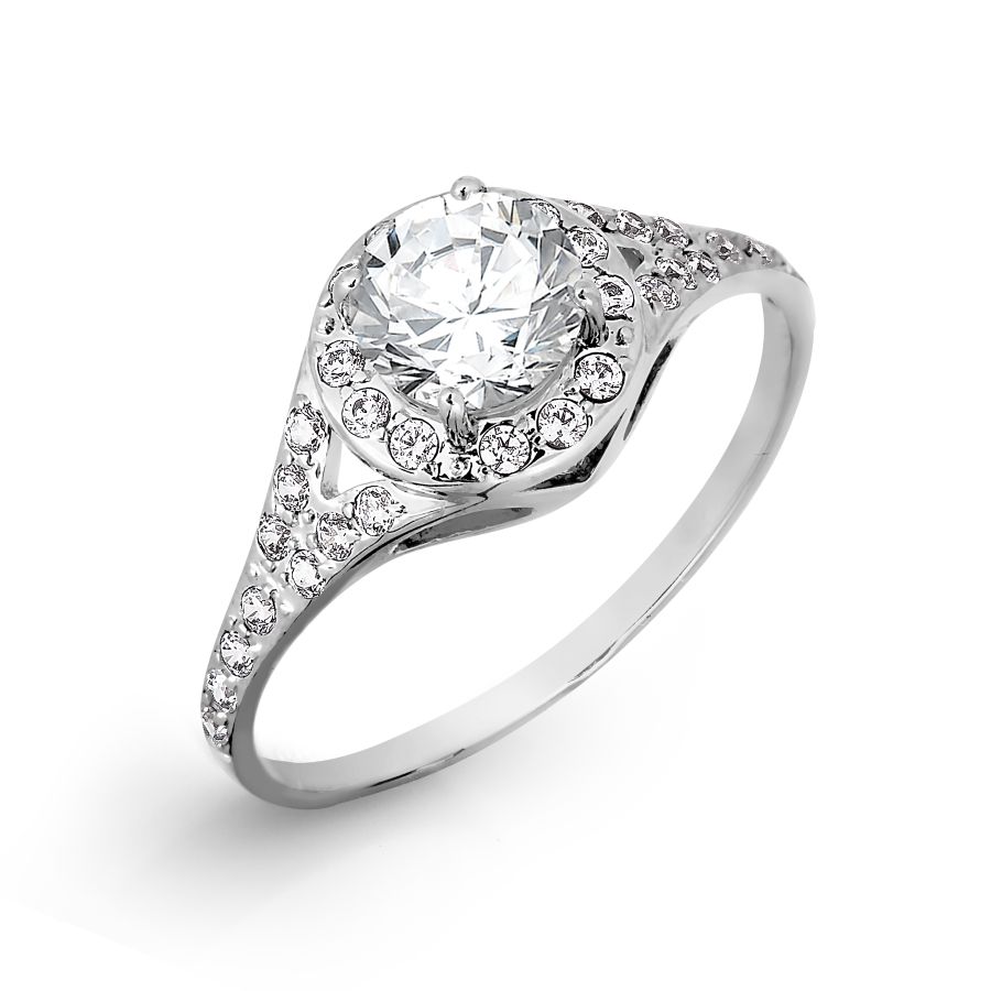 

Кольцо с Swarovski Zirconia Линии Любви