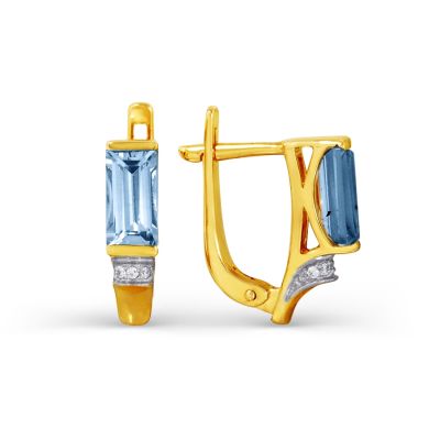

Серьги с топазами и фианитами Линии Любви, Серьги Т943023515
