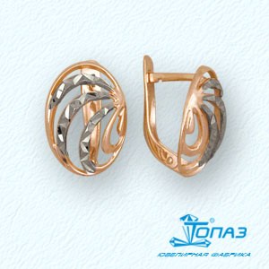 

Серьги из красного золота Линии Любви, Серьги Т14062850