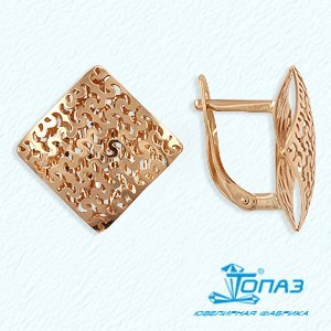 

Серьги из красного золота Линии Любви, Серьги Т110623016