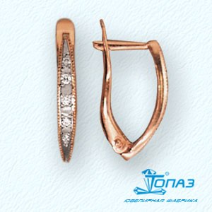 

Серьги с фианитами Линии Любви, Серьги Т14202005
