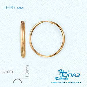 

Серьги конго из красного золота Линии Любви, Серьги Т100621413