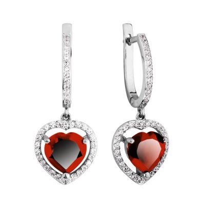 

Серьги с гранатами и фианитами Линии Любви, Серьги Т303025328