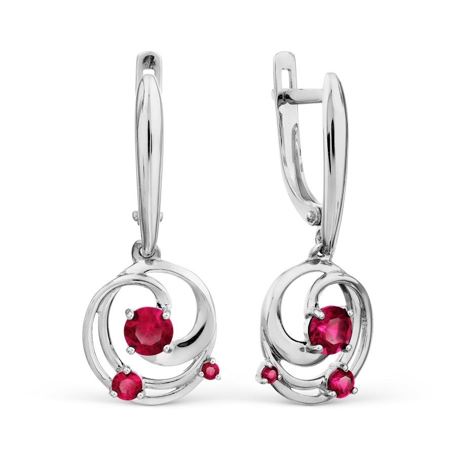 

Серьги с корундами Линии Любви, Серьги Т301029962-02