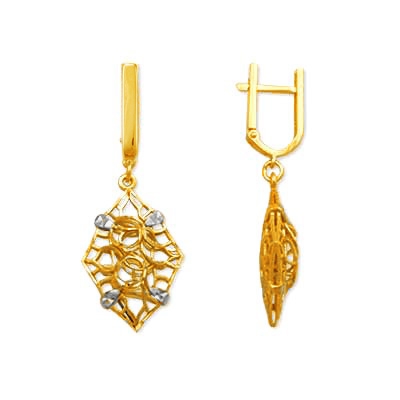 

Серьги из желтого золота Линии Любви, Серьги Т940622058