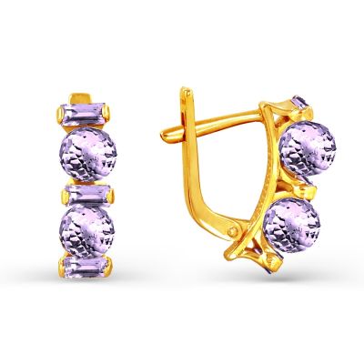 

Серьги с аметистами Линии Любви, Серьги Т901023641