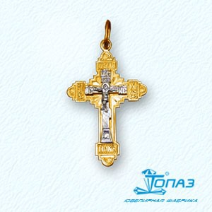 

Крестик из желтого золота Линии Любви, Крестики Т93006186