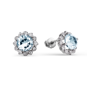 

Серьги с аметистами и фианитами Линии Любви, Серьги Т303026720-03