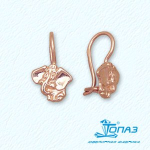 

Серьги из красного золота Линии Любви, Серьги Т10002980